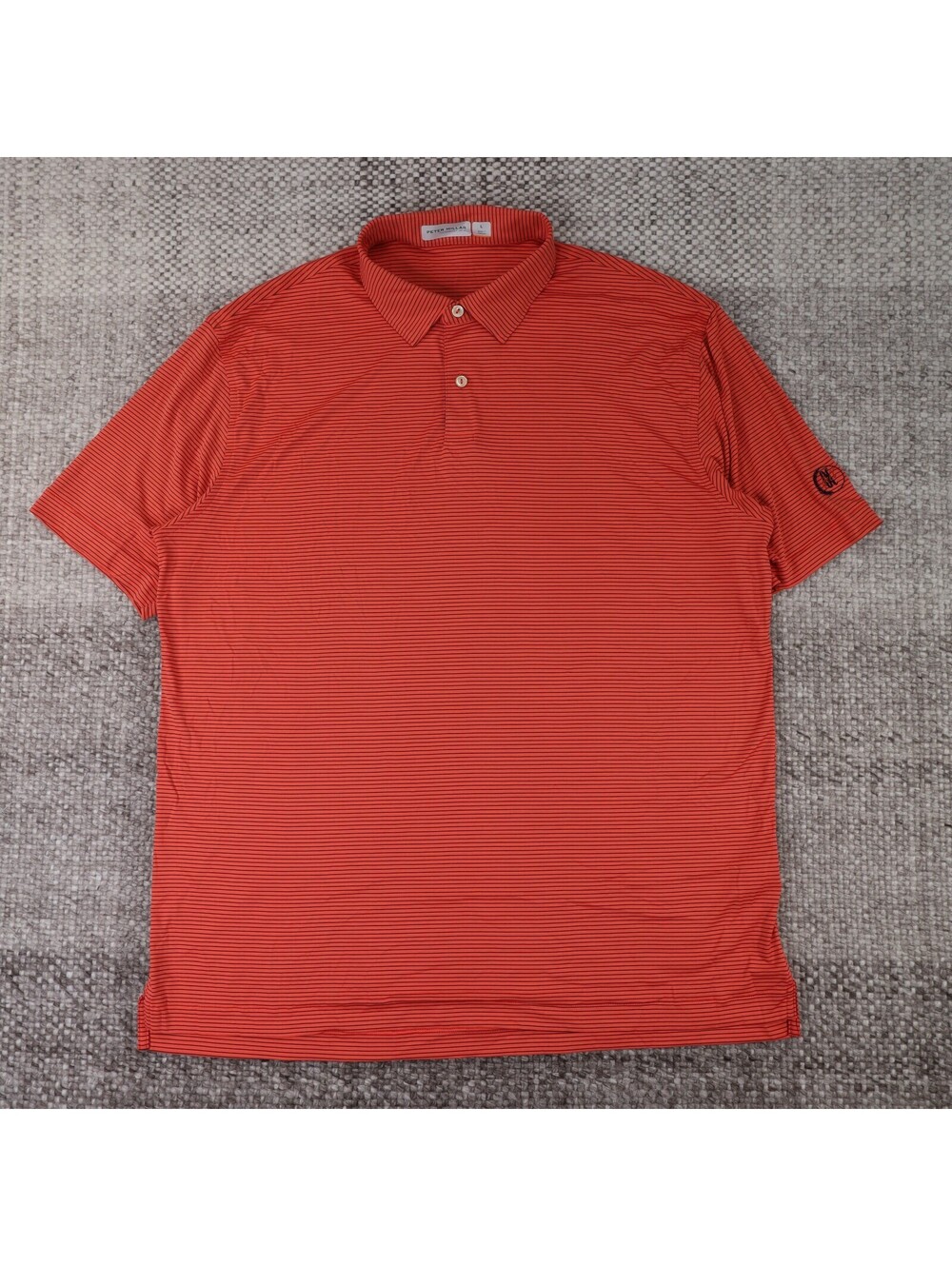 Peter Millar Featherweight Orange Polo Large Golf Shirt